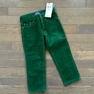 Polo RL green corduroy pants. NWT. size 2T